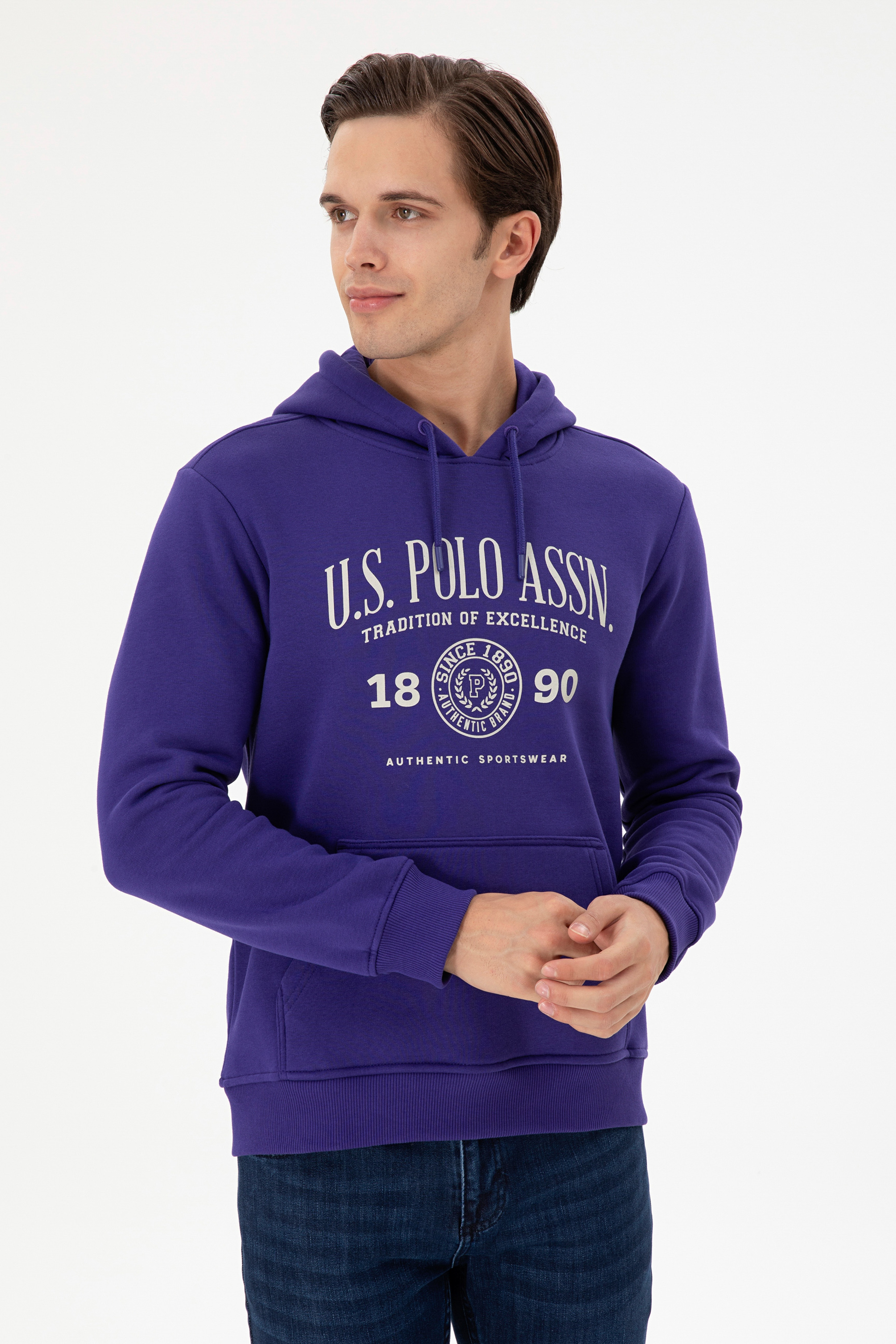 Erkek Mor Sweatshirt
