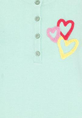 Kız Çocuk Su Yeşili Bisiklet Yaka Triko Elbise - 50297180020