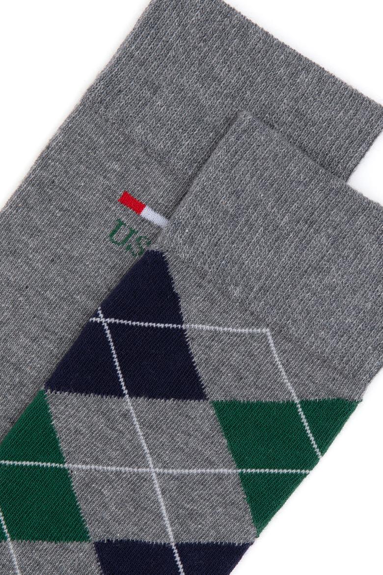 Erkek Gri Melanj 2'li Çorap - 50299036004