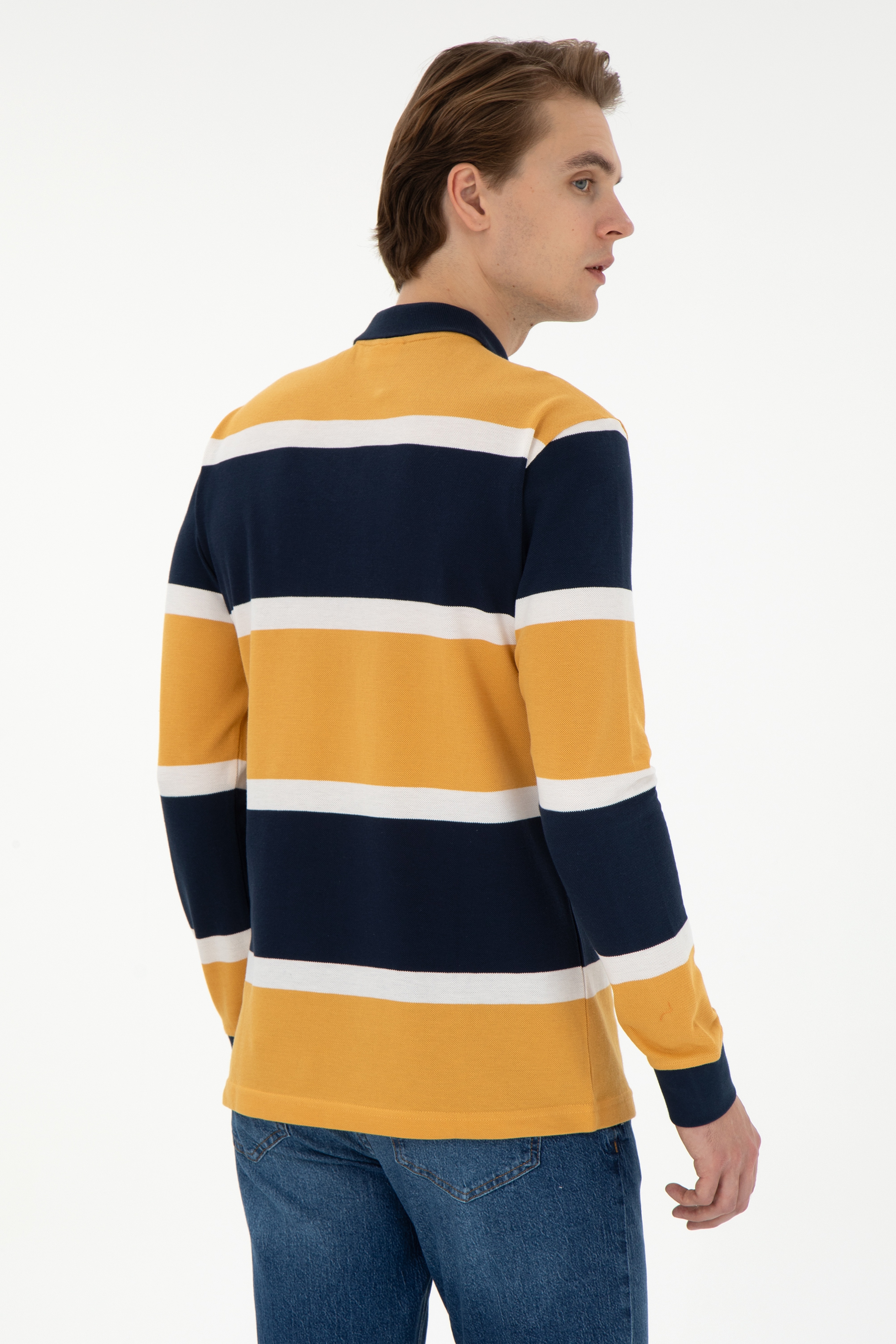 Erkek Hardal Sweatshirt - Image 5