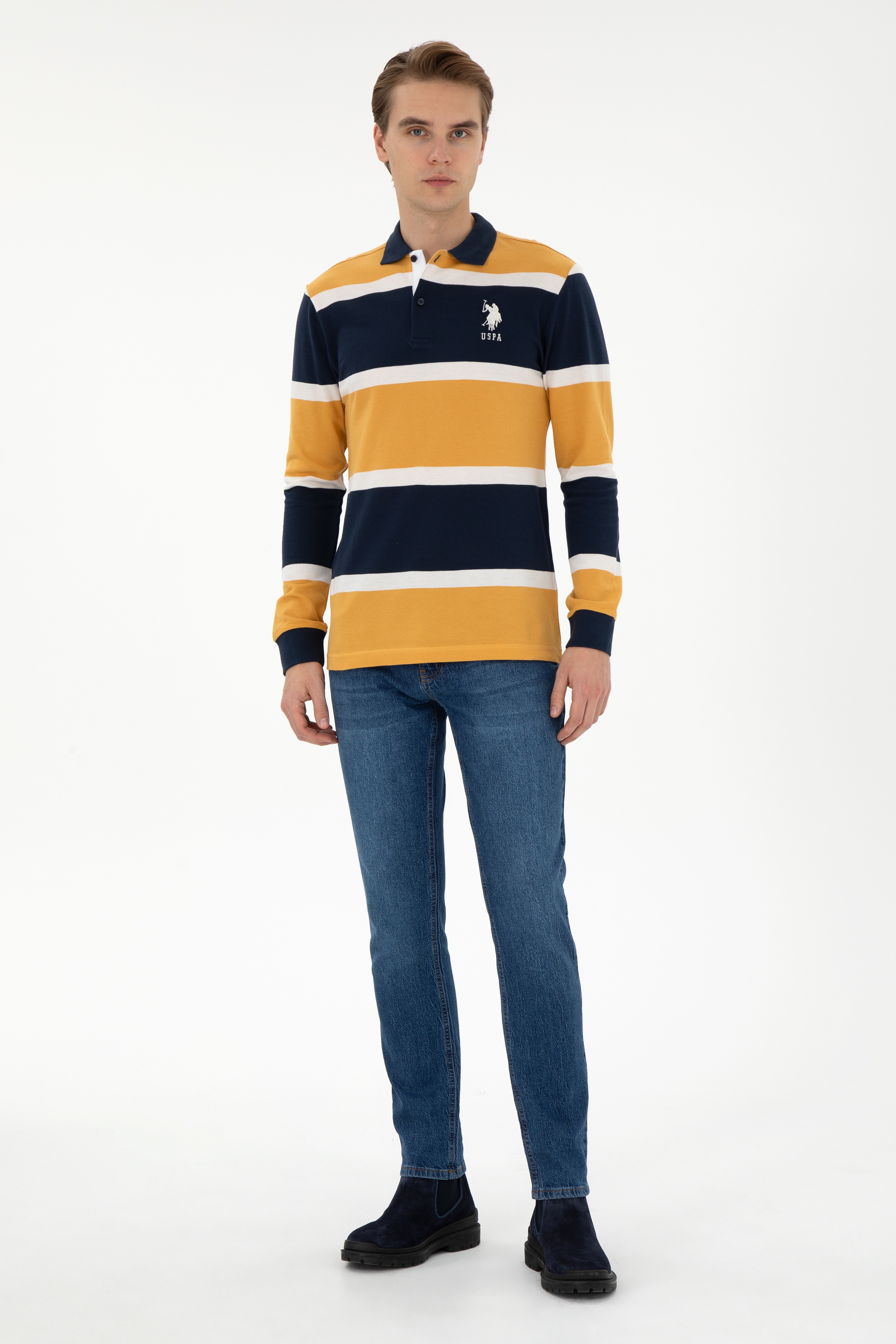 Erkek Hardal Sweatshirt - Image 4