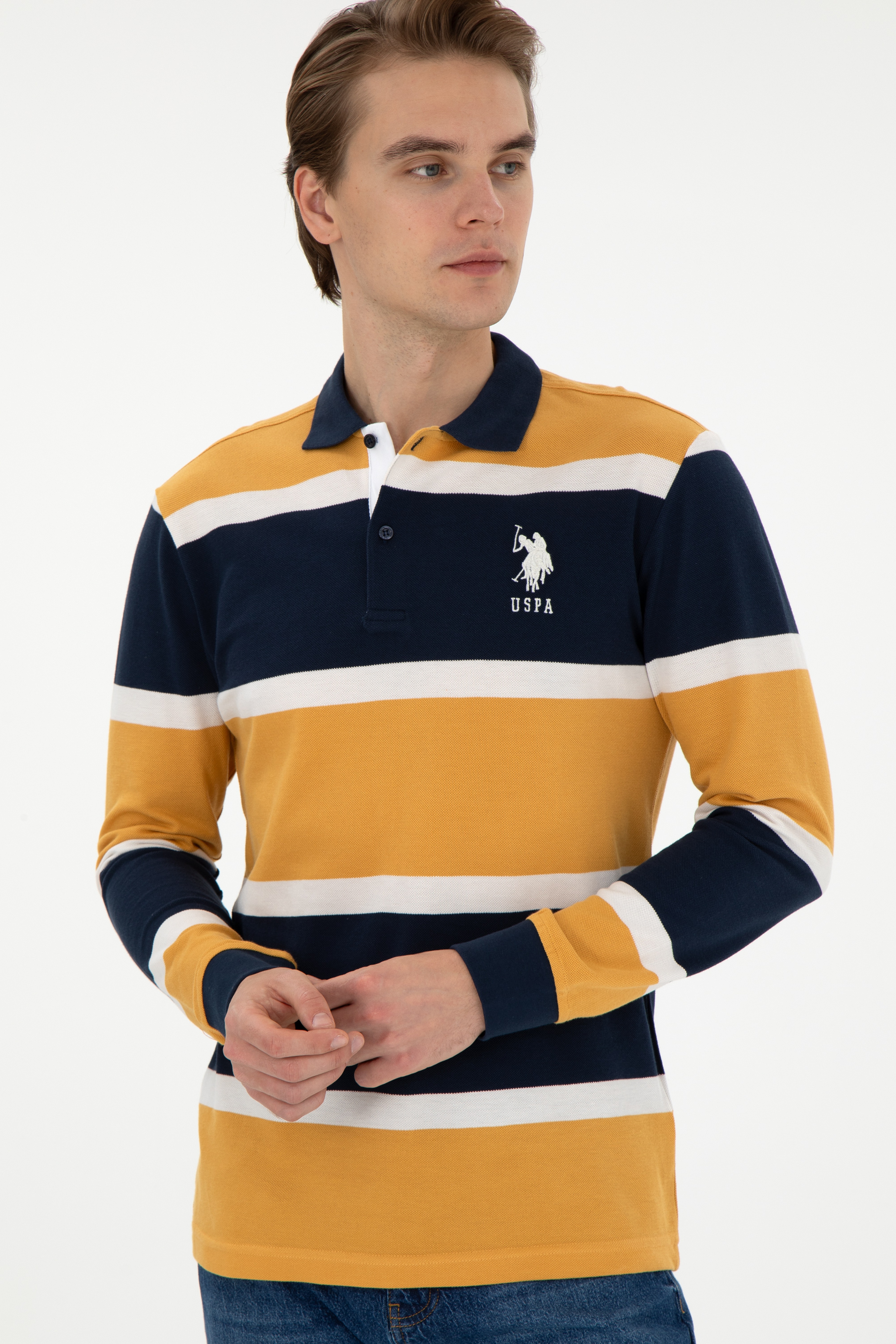 Erkek Hardal Sweatshirt - Image 3