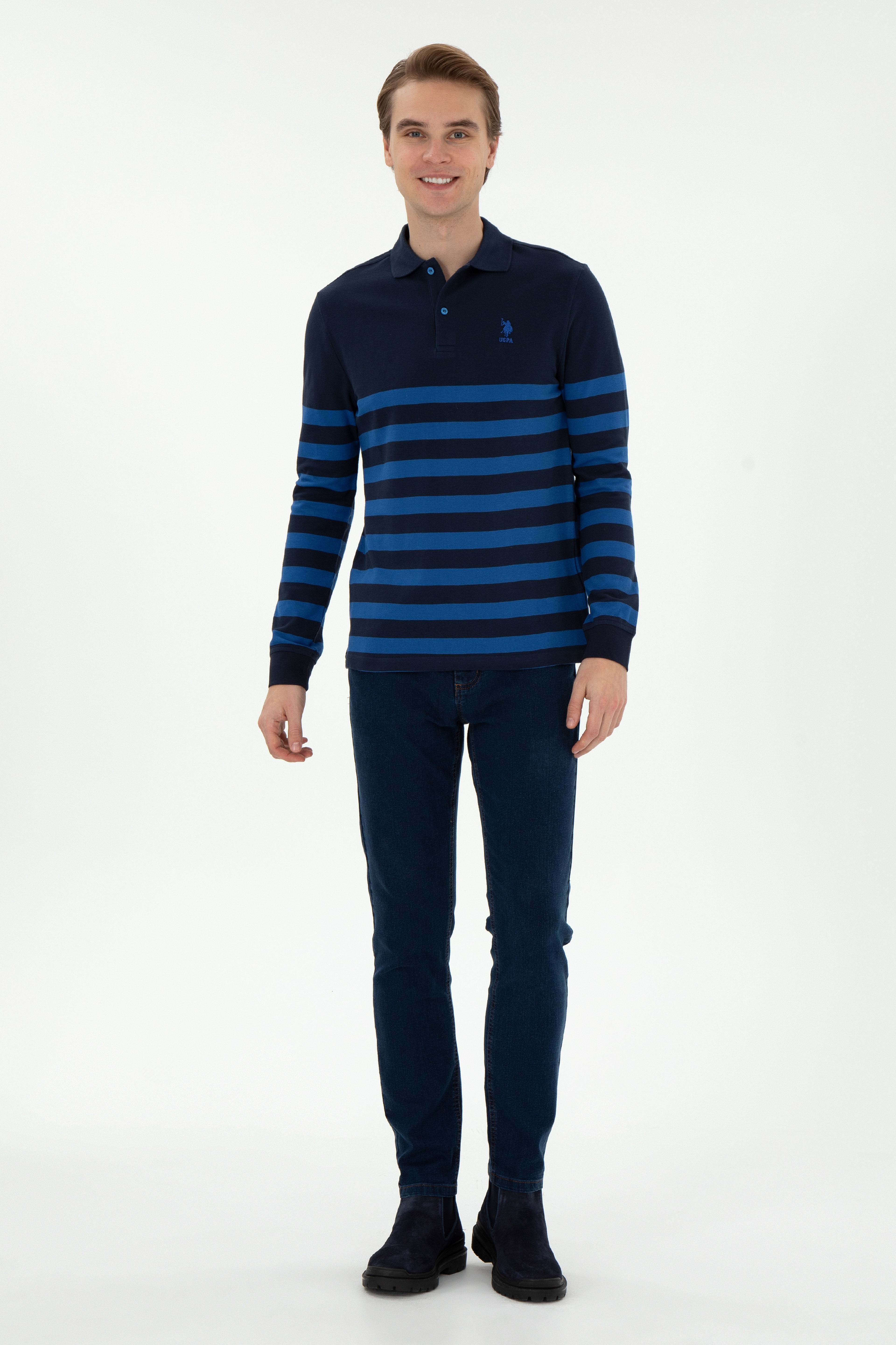 Erkek Lacivert Sweatshirt - Image 4