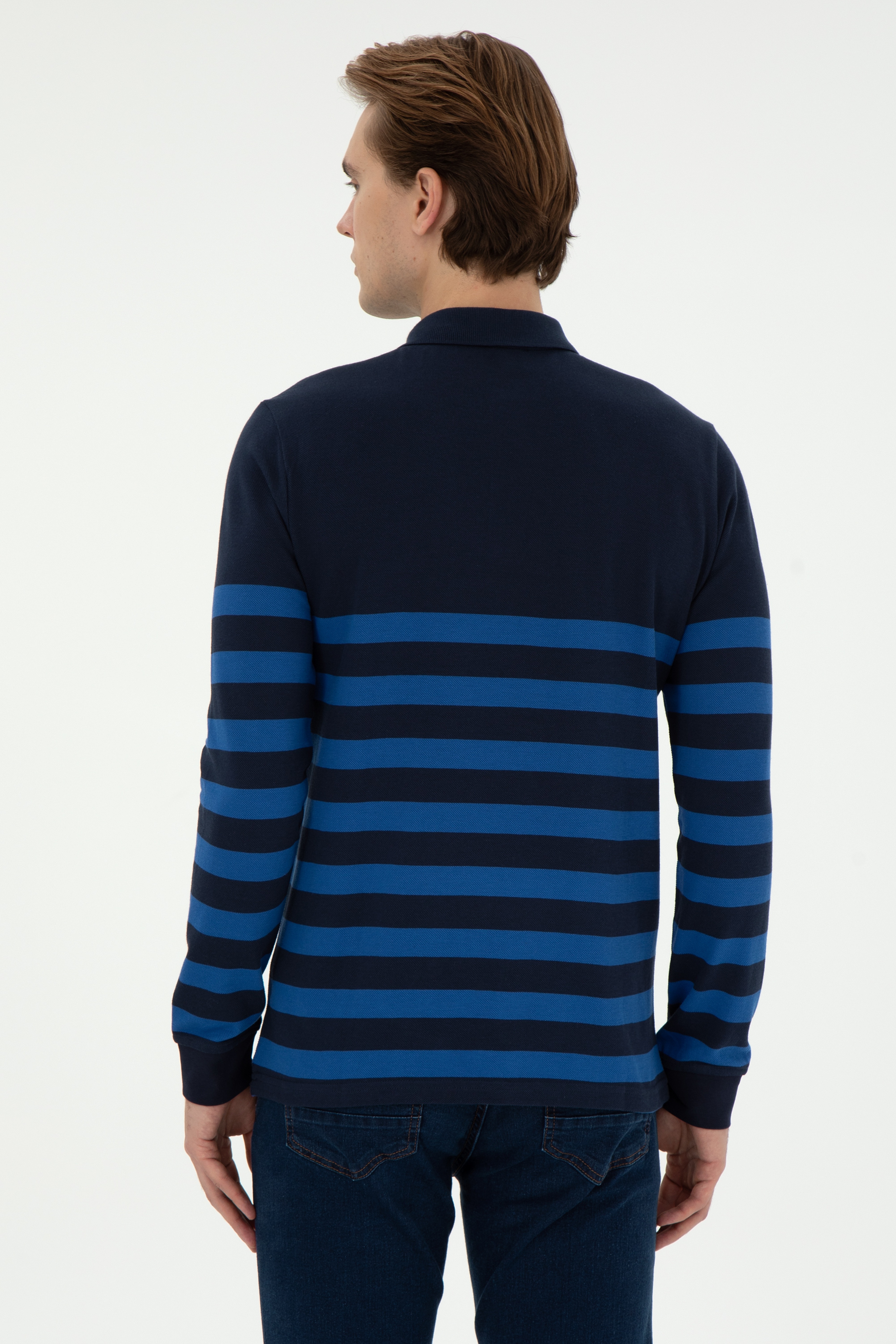 Erkek Lacivert Sweatshirt - Image 5