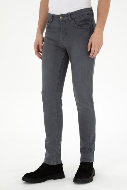 Erkek Gri Jean Pantolon