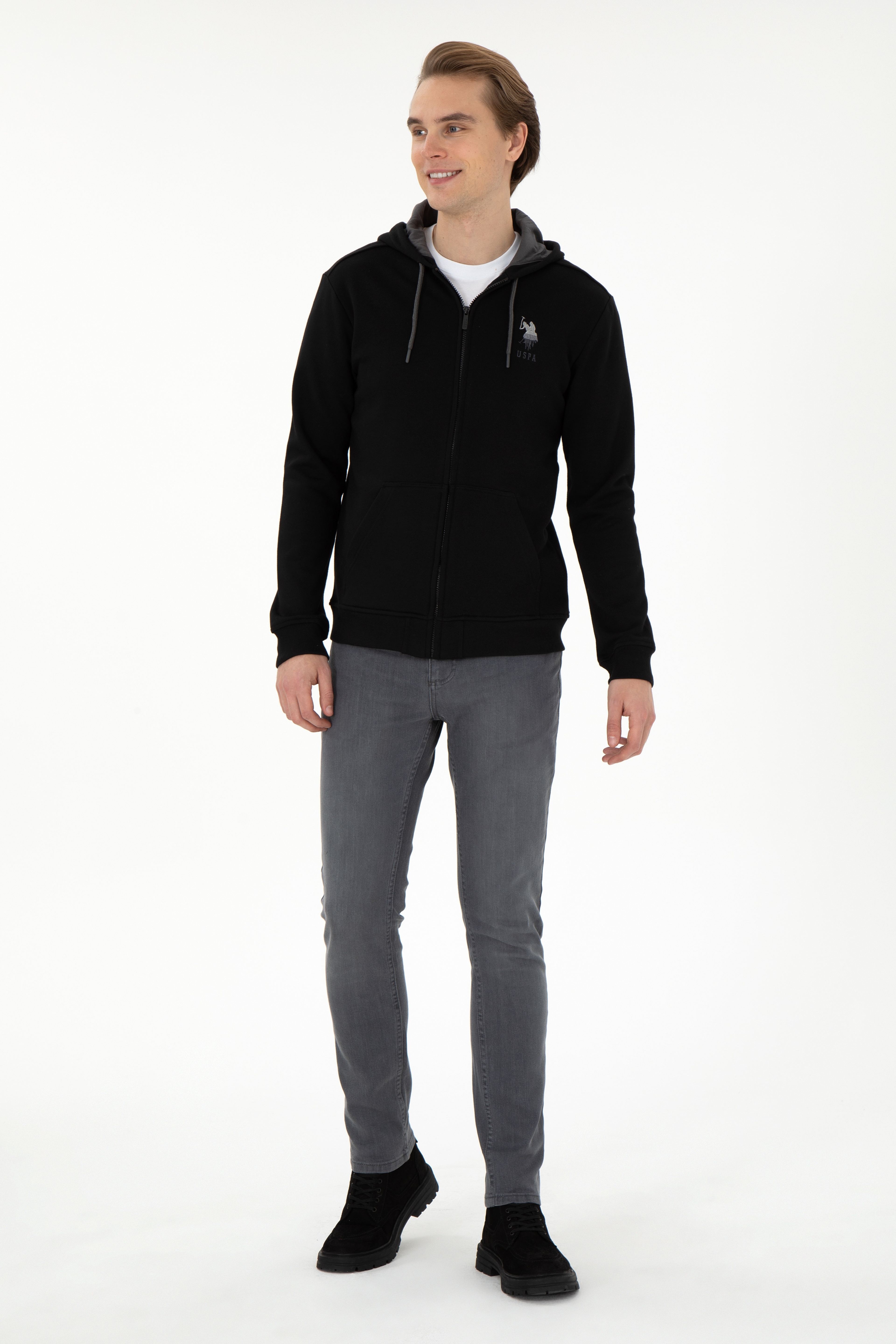 Erkek Gri Jean Pantolon - Image 1