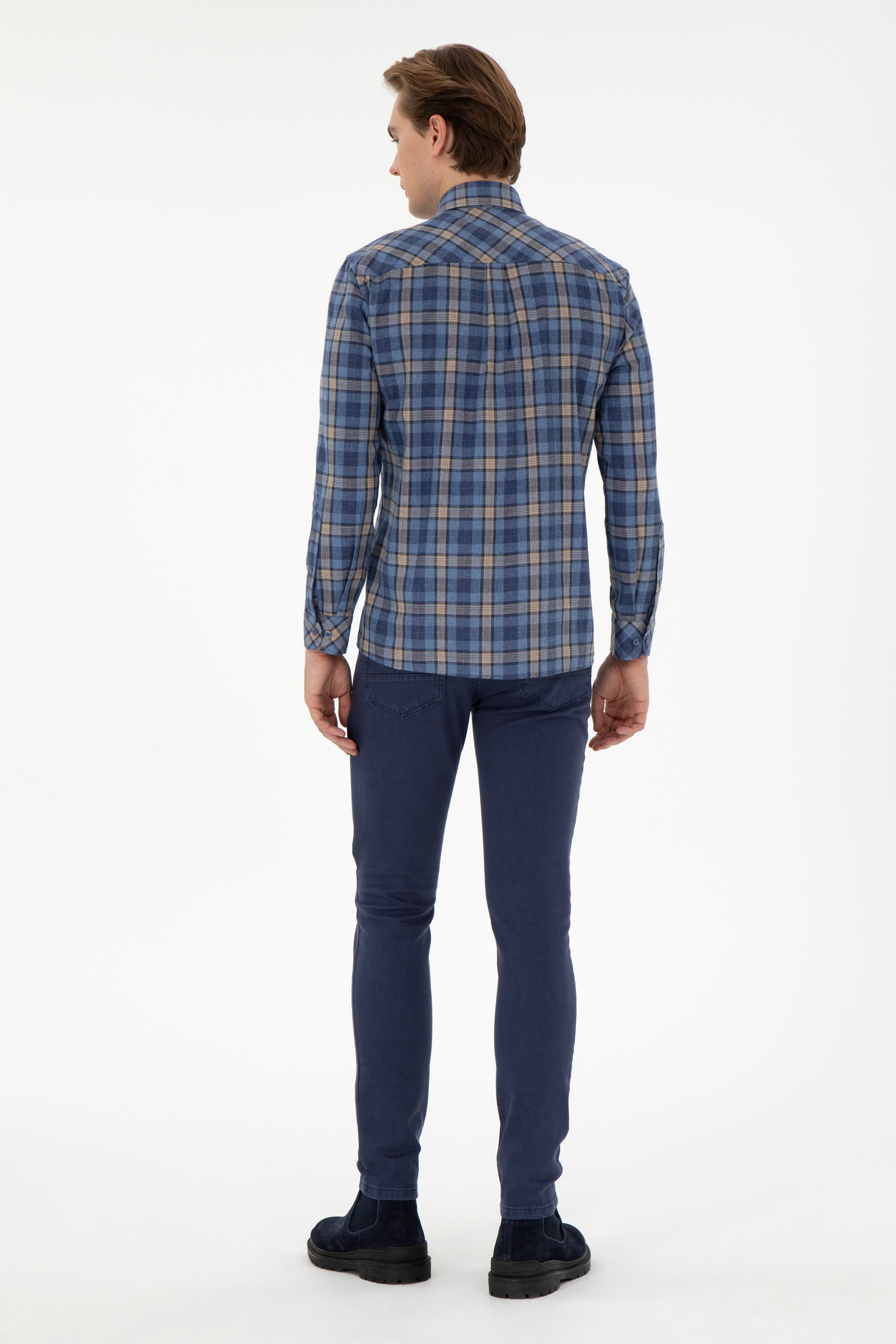 Erkek Saks Jean Pantolon