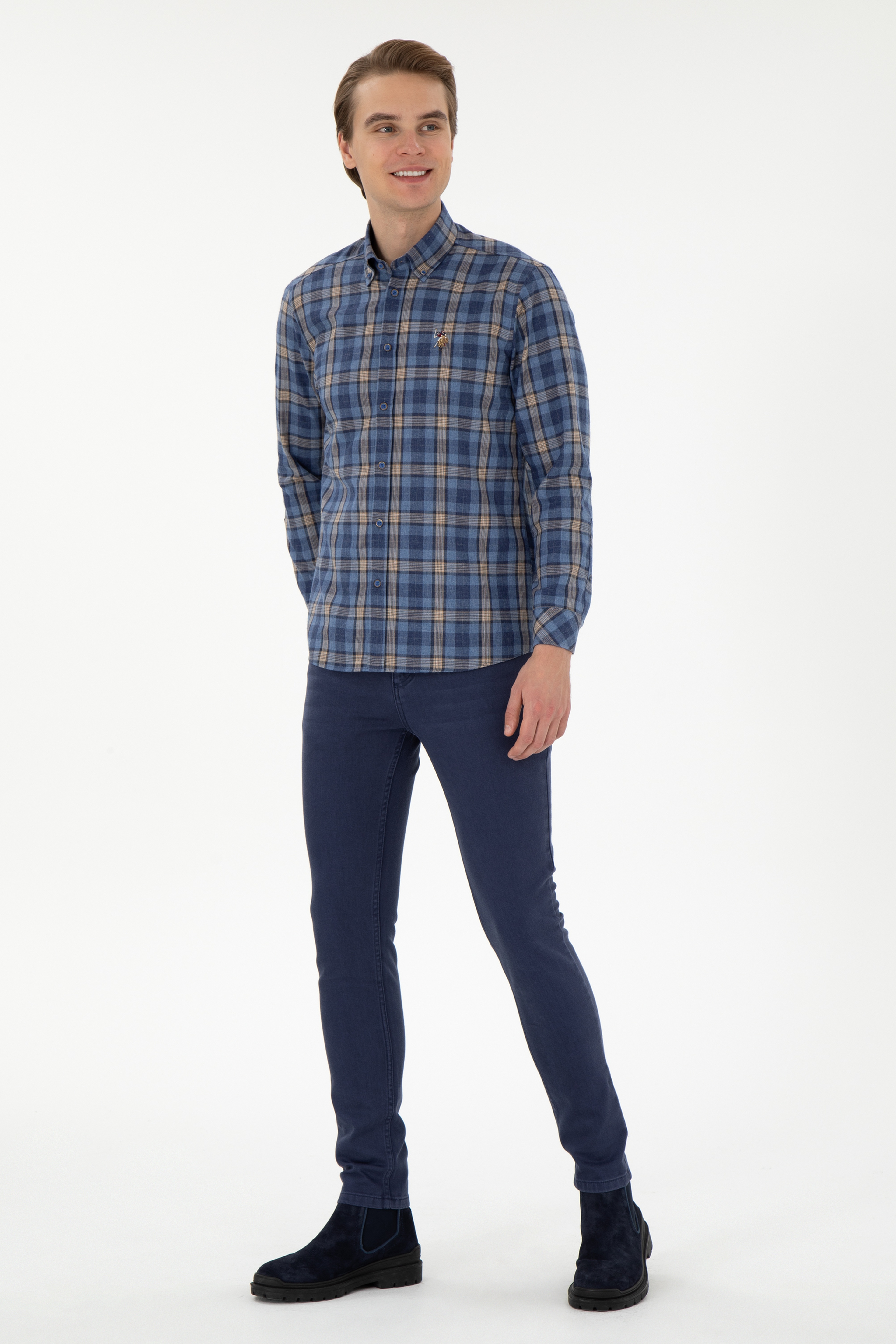 Erkek Saks Jean Pantolon - Image 3
