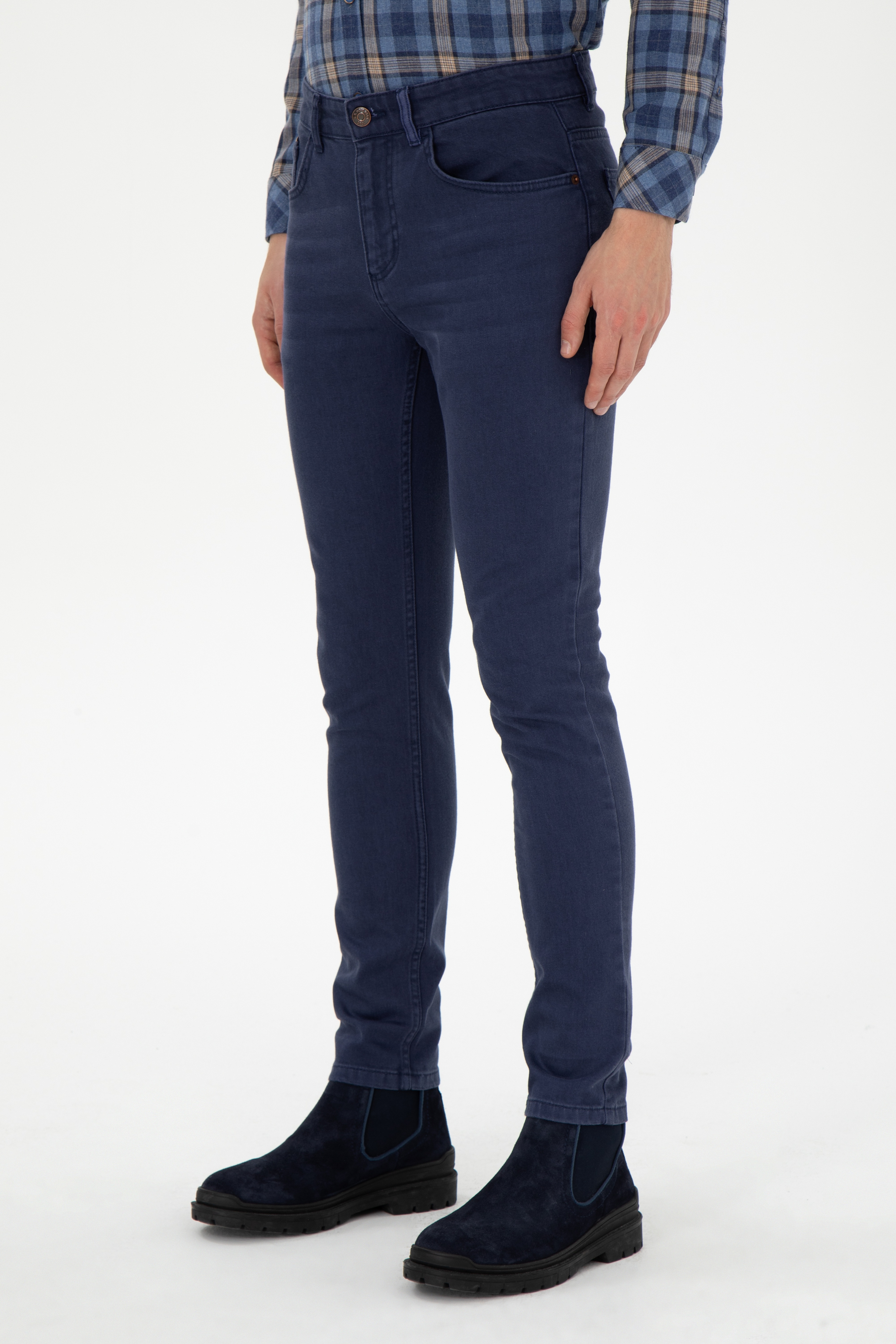 Erkek Saks Jean Pantolon - Image 2