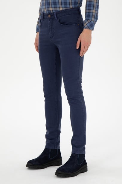 Erkek Saks Jean Pantolon