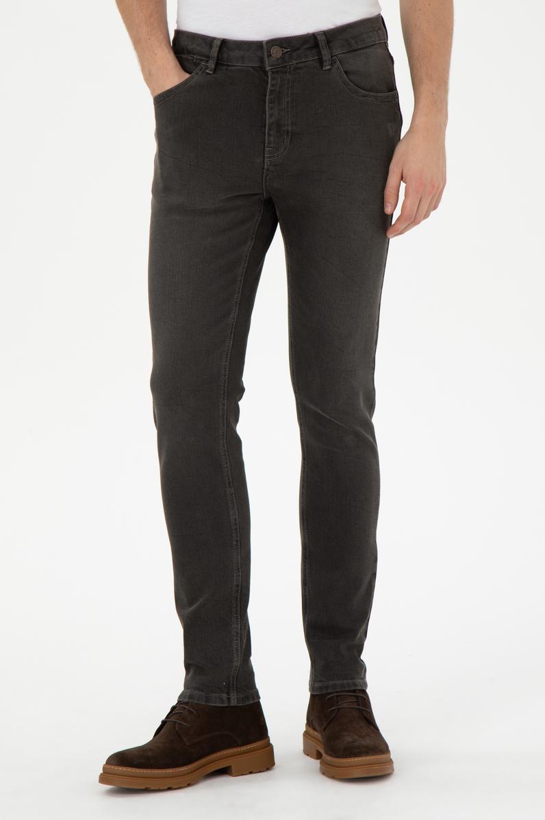 Erkek Kahverengi Jean Pantolon