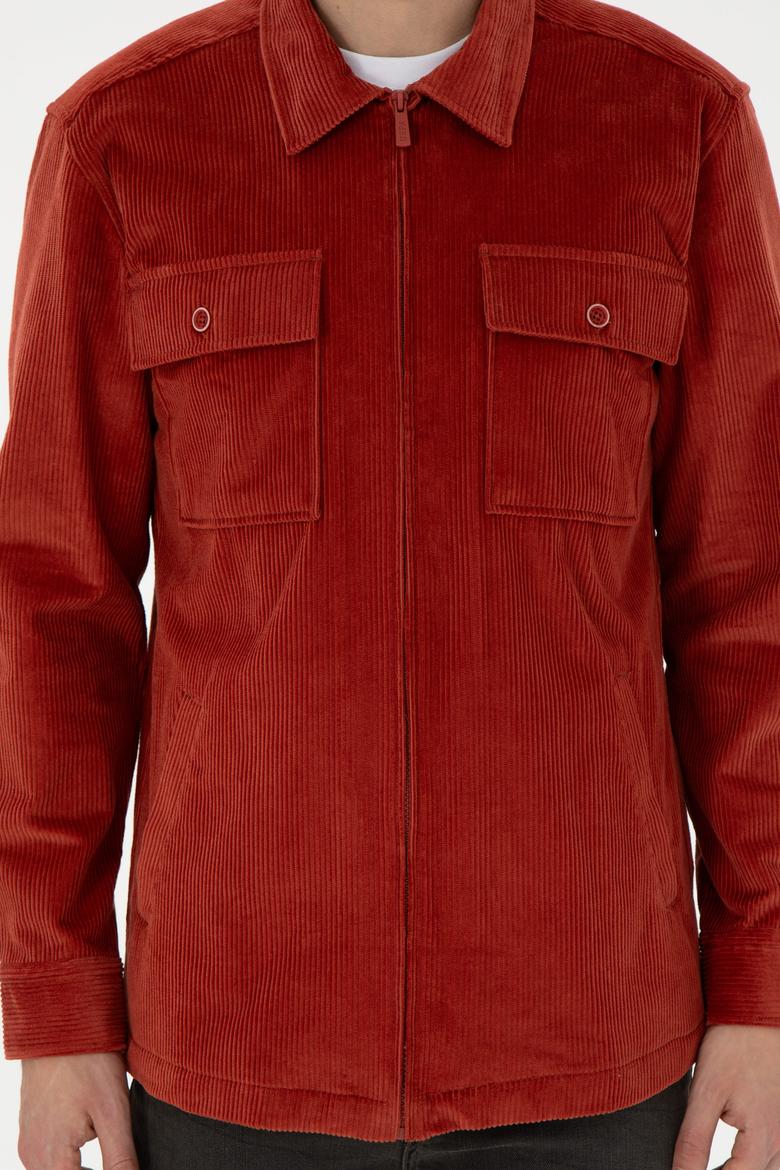 Erkek Kiremit Uzun Kollu Gömlek - 50291397007