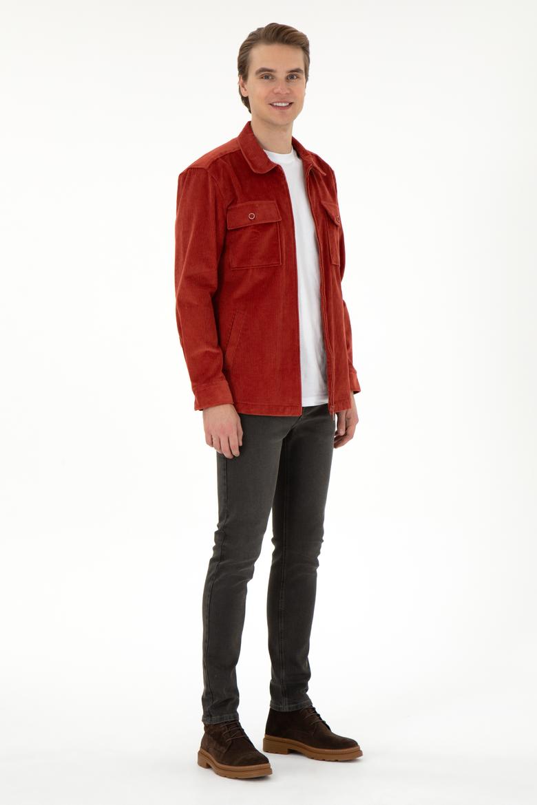 Erkek Kiremit Uzun Kollu Gömlek - 50291397007