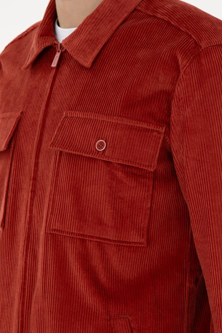 Erkek Kiremit Uzun Kollu Gömlek - 50291397007