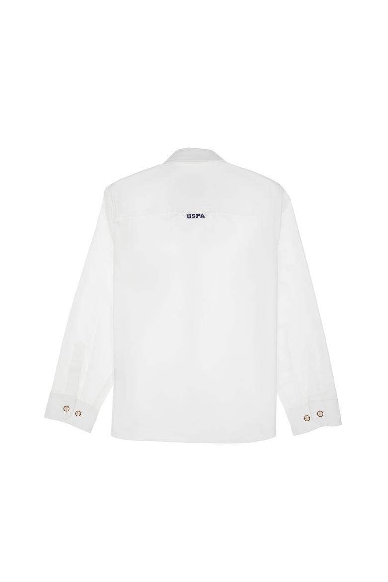 Erkek Çocuk Beyaz Uzun Kollu Basic Gömlek - 50295663017