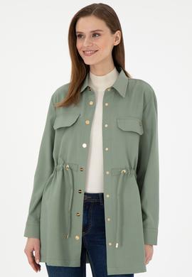 Kadın Su Yeşili Uzun Kollu Gömlek - 50289845013