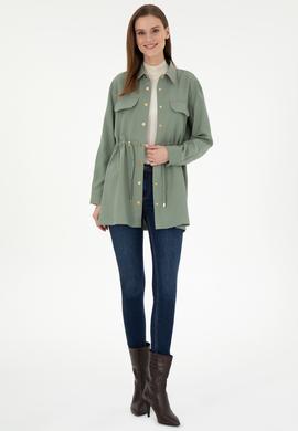 Kadın Su Yeşili Uzun Kollu Gömlek - 50289845013