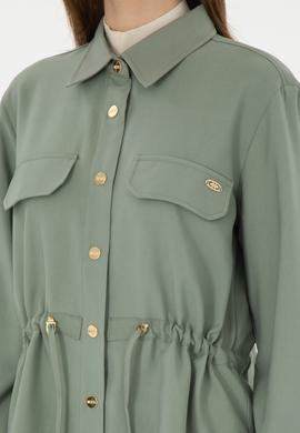 Kadın Su Yeşili Uzun Kollu Gömlek - 50289845013