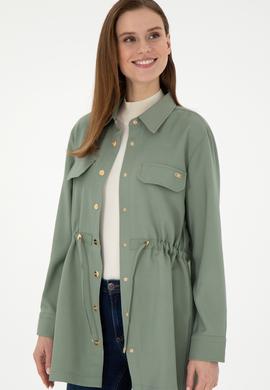 Kadın Su Yeşili Uzun Kollu Gömlek - 50289845013