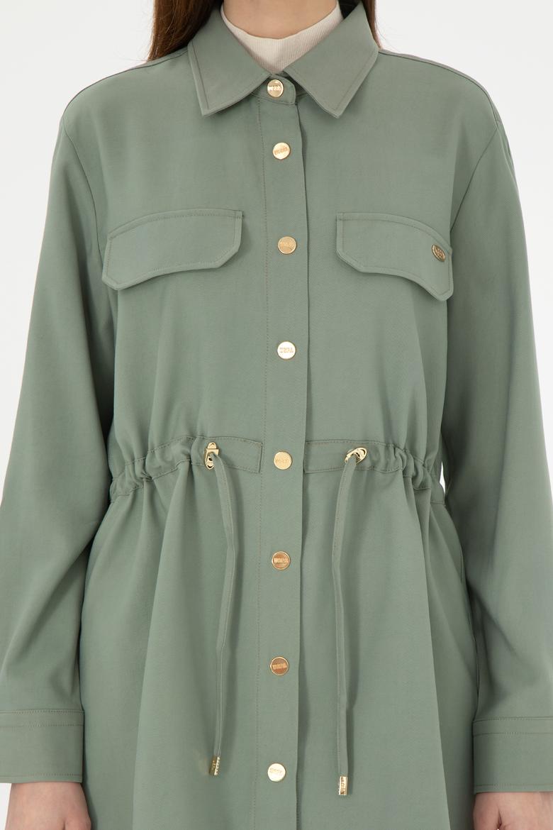 Kadın Su Yeşili Uzun Kollu Gömlek - 50289845013