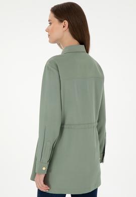 Kadın Su Yeşili Uzun Kollu Gömlek - 50289845013