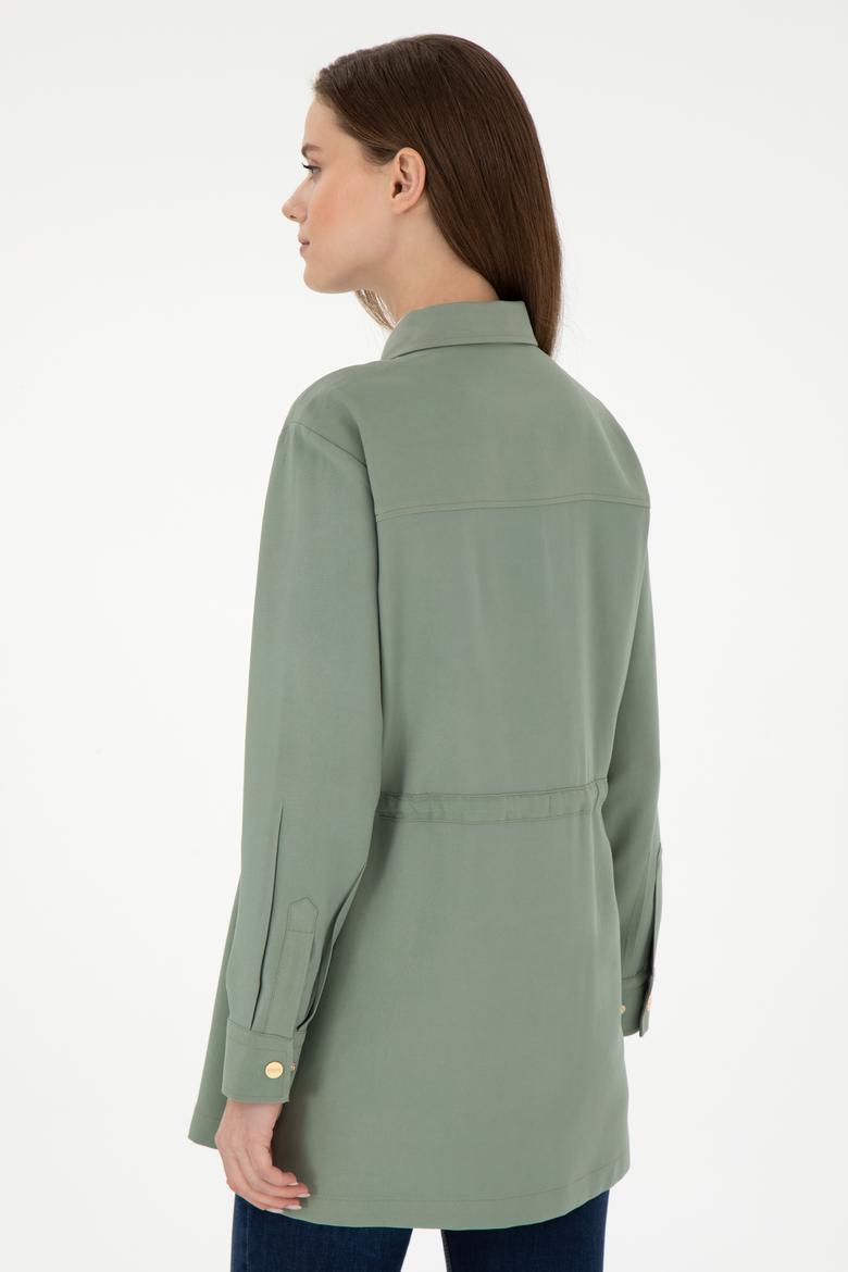 Kadın Su Yeşili Uzun Kollu Gömlek - 50289845013