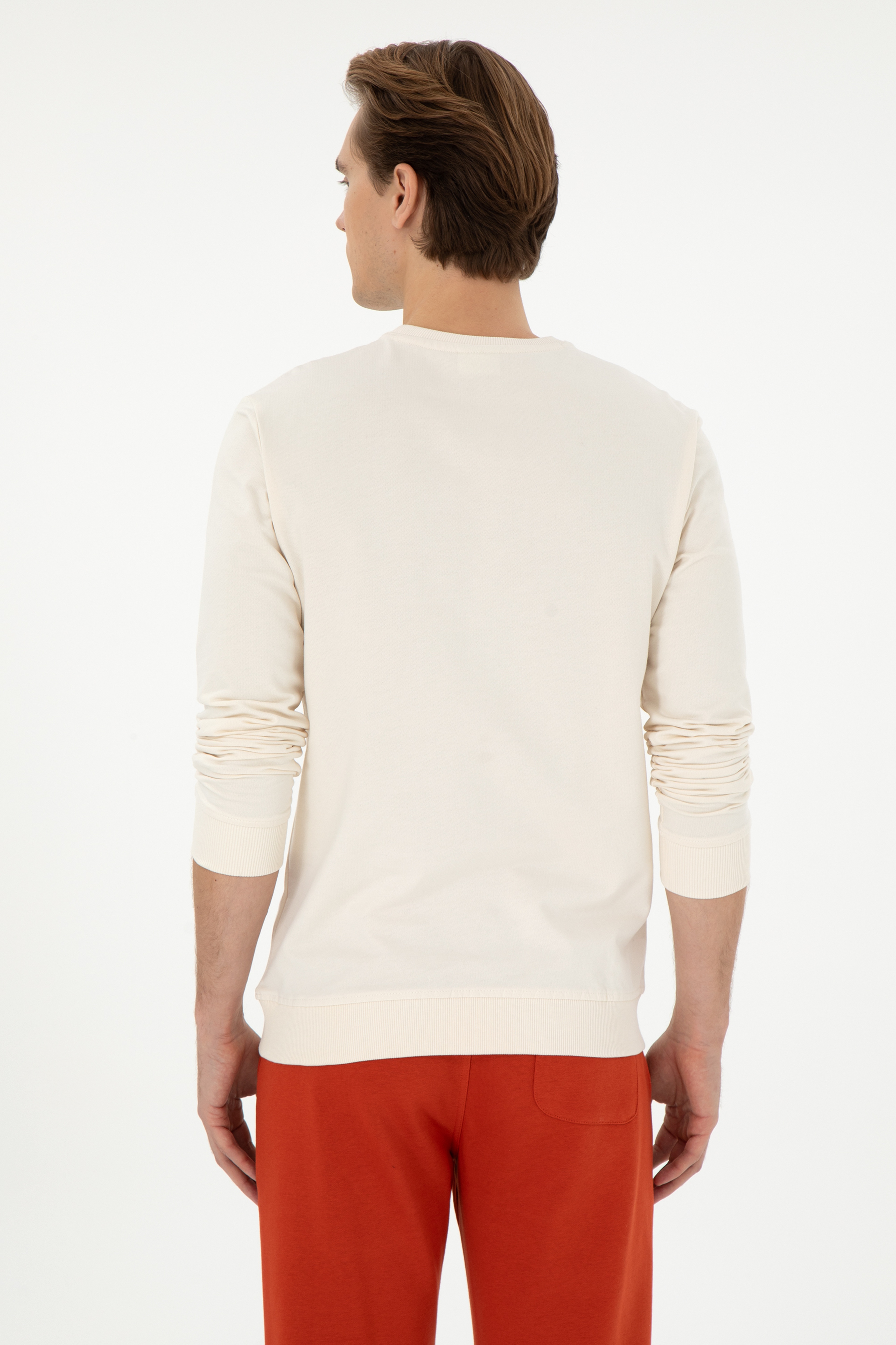 Erkek Krem Sweatshirt