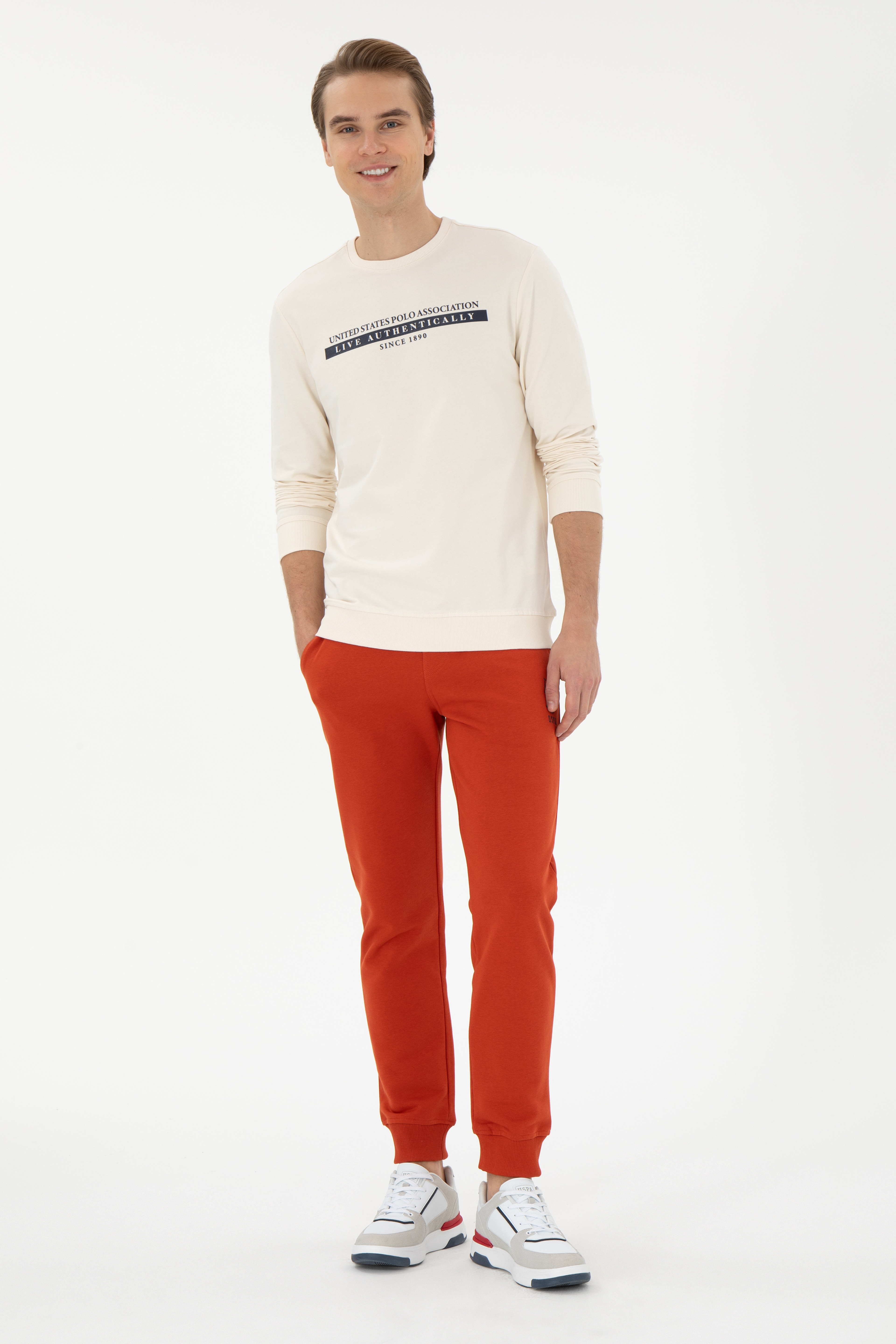 Erkek Krem Sweatshirt