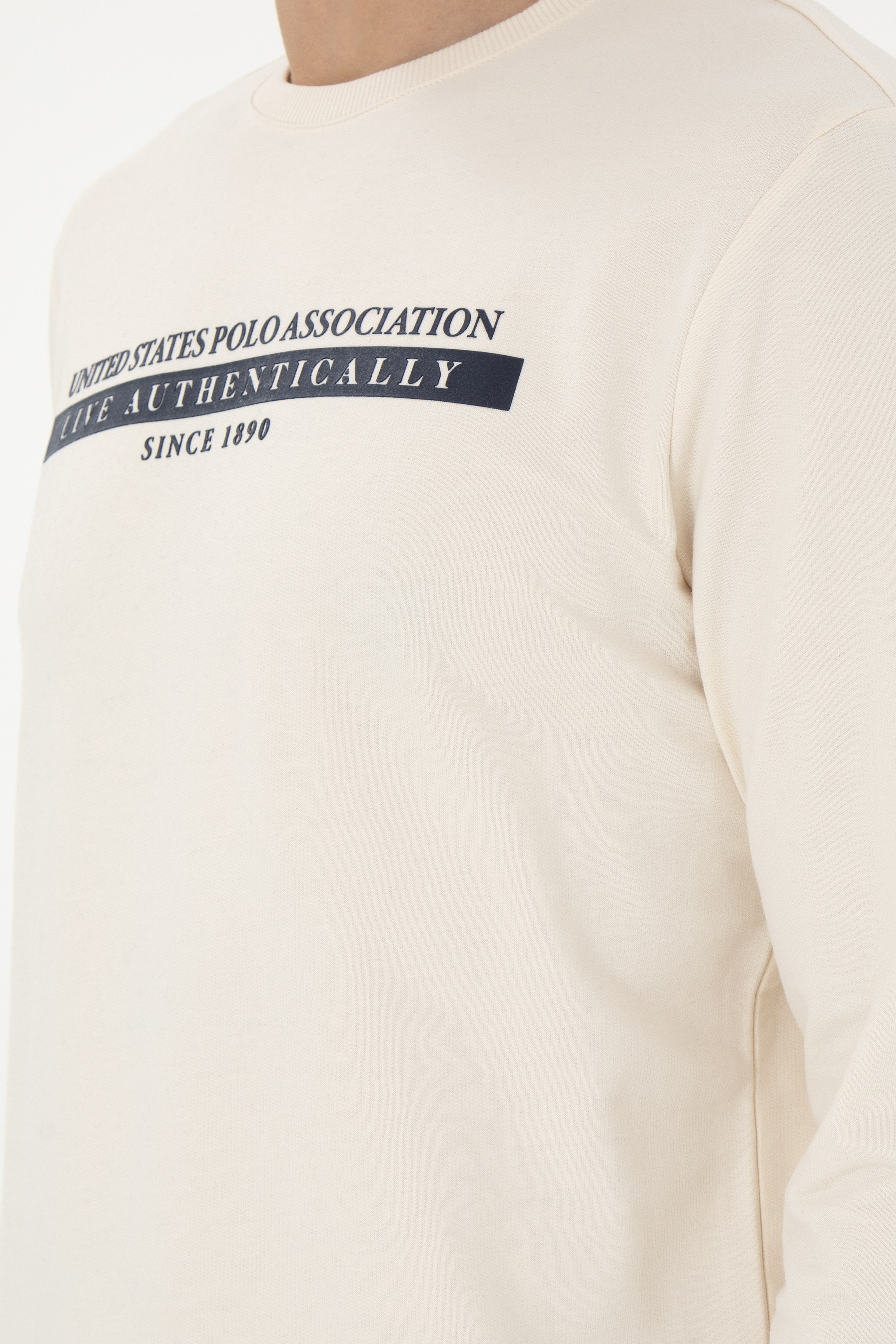 Erkek Krem Sweatshirt
