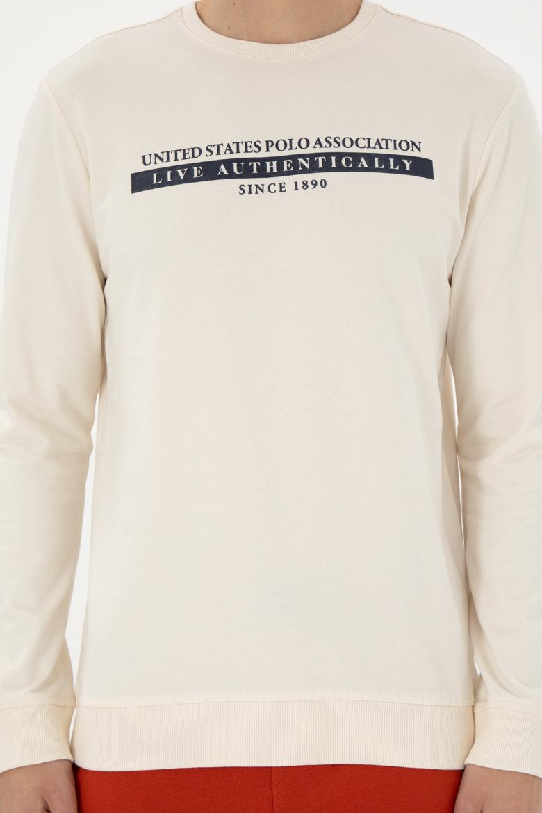 Erkek Krem Sweatshirt - 50290260011