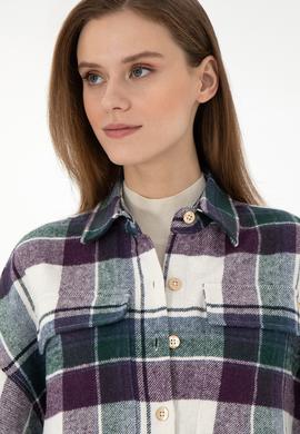 Kadın Menekşe Uzun Kollu Gömlek - 50289839018