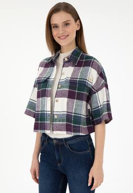 Kadın Menekşe Uzun Kollu Gömlek - 50289839018