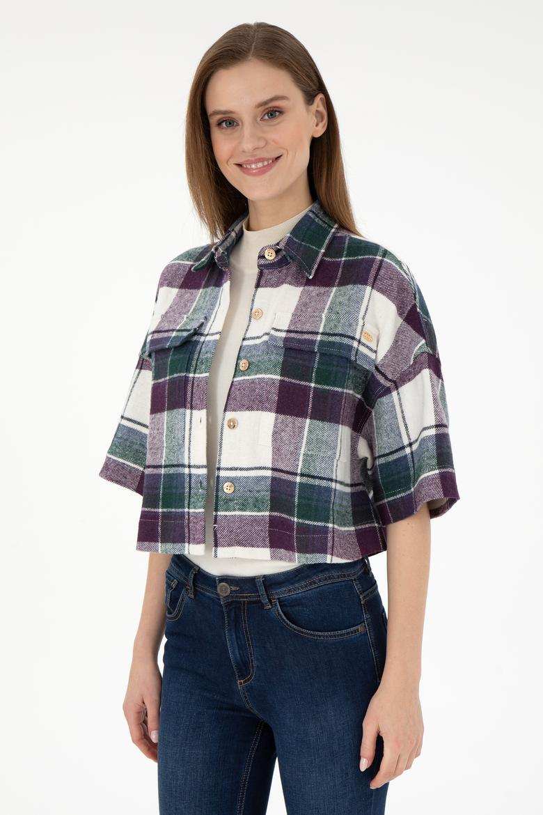 Kadın Menekşe Uzun Kollu Gömlek