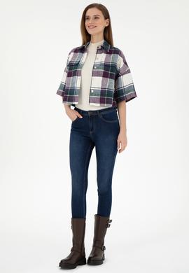 Kadın Menekşe Uzun Kollu Gömlek - 50289839018