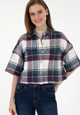 Kadın Menekşe Uzun Kollu Gömlek - 50289839018