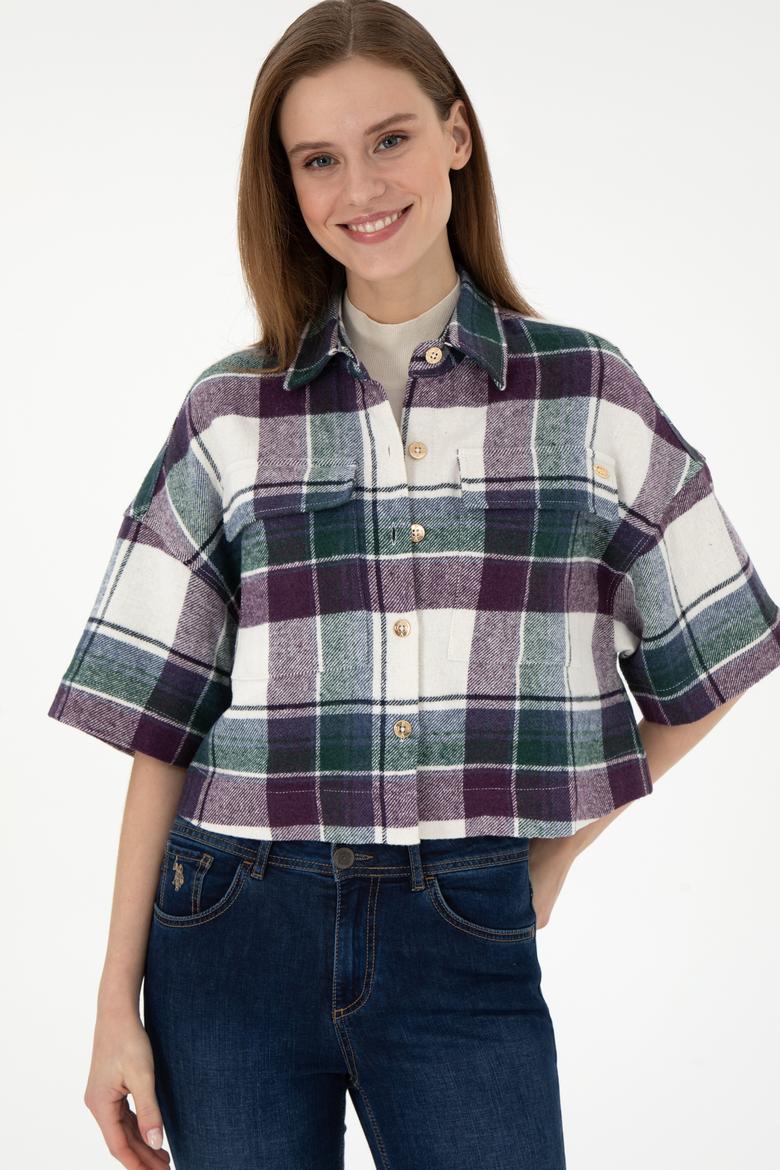 Kadın Menekşe Uzun Kollu Gömlek - 50289839018