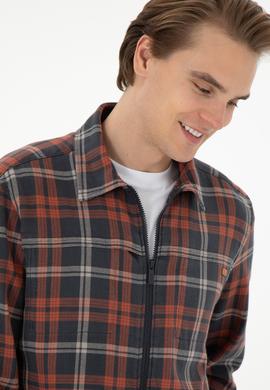 Erkek Kiremit Uzun Kollu Gömlek - 50292179001