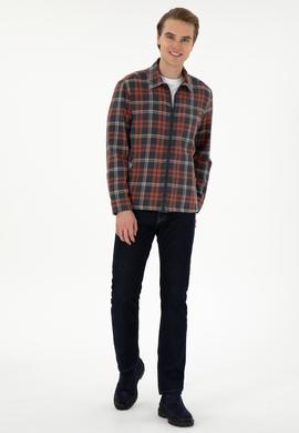 Erkek Kiremit Uzun Kollu Gömlek - 50292179001