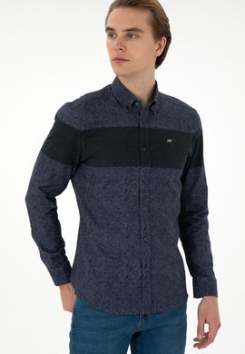 Erkek Lacivert Uzun Kollu Gömlek - 50291251008