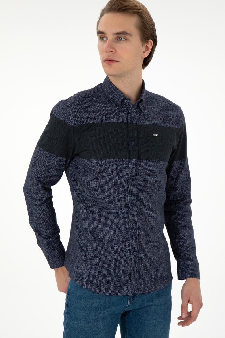 Erkek Lacivert Uzun Kollu Gömlek - 50291251008