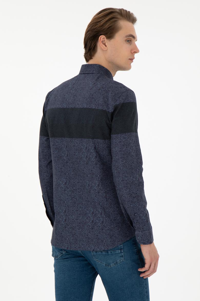 Erkek Lacivert Uzun Kollu Gömlek - 50291251008