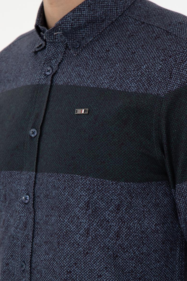 Erkek Lacivert Uzun Kollu Gömlek - 50291251008