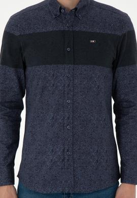 Erkek Lacivert Uzun Kollu Gömlek - 50291251008