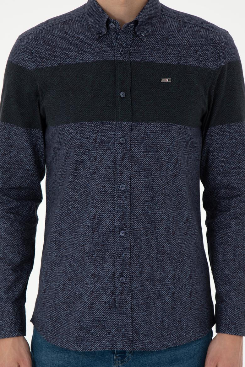 Erkek Lacivert Uzun Kollu Gömlek - 50291251008