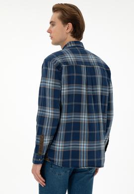 Erkek Koyu Mavi Jean Gömlek - 50289481007