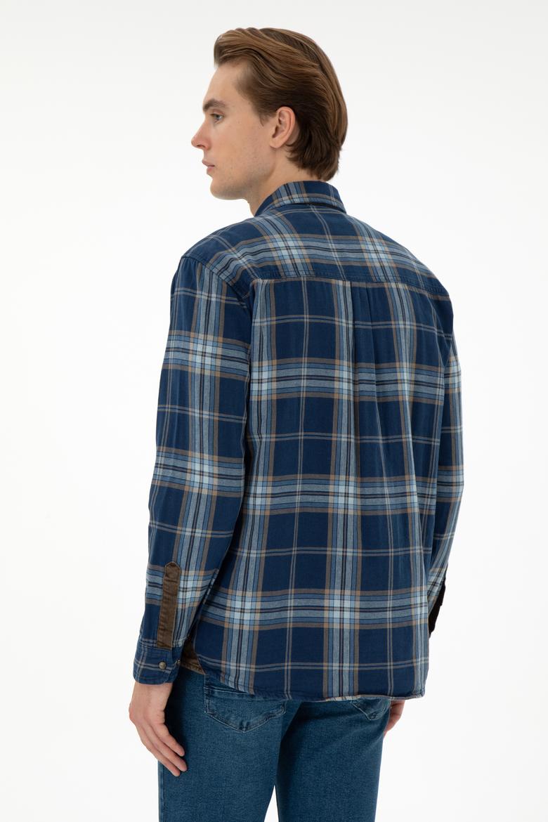 Erkek Koyu Mavi Jean Gömlek - 50289481007