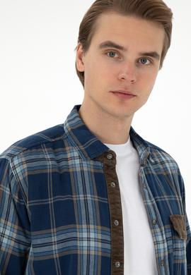 Erkek Koyu Mavi Jean Gömlek - 50289481007