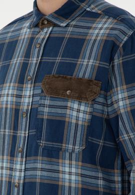 Erkek Koyu Mavi Jean Gömlek - 50289481007