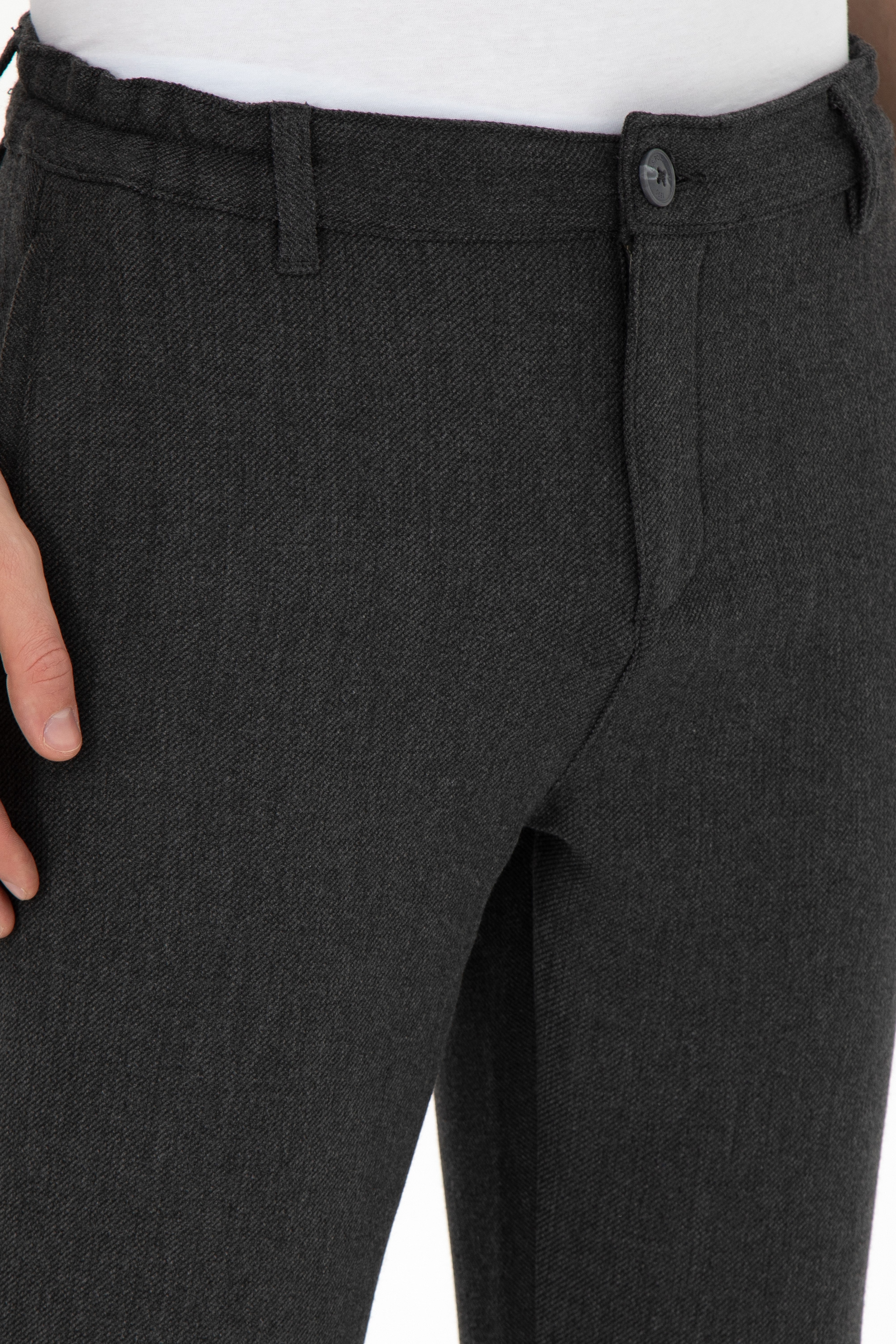 Erkek Jogger Fit Antrasit Kanvas Pantolon - Image 5