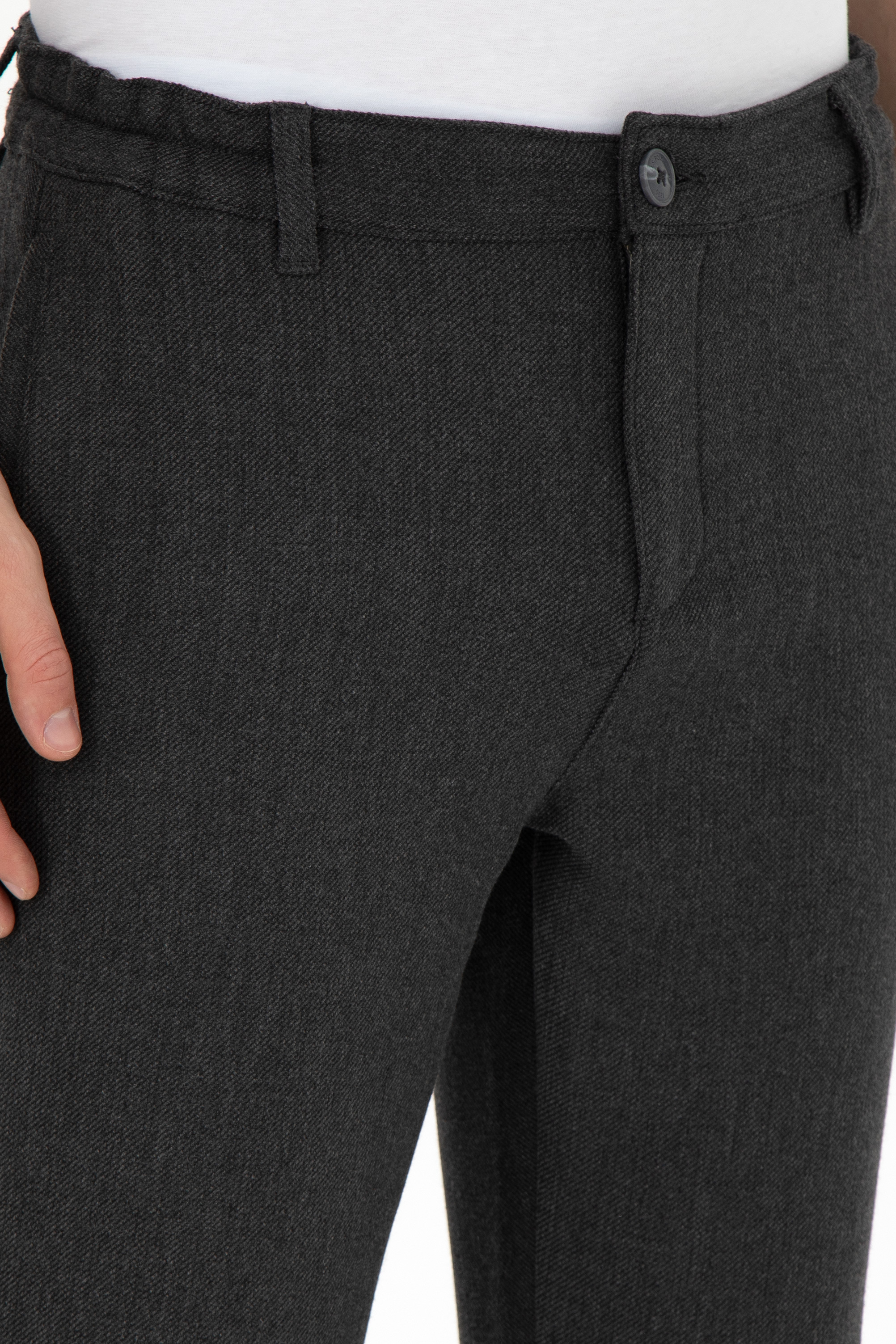 Erkek Jogger Fit Antrasit Kanvas Pantolon